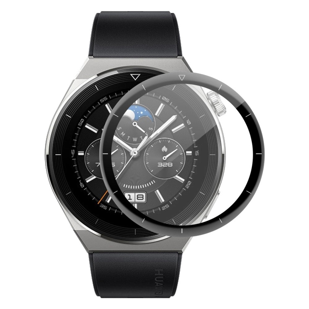 Huawei Watch GT 3 Pro 46mm Plastik  3D Kurvet Skรฆrmbeskytter - Gennemsigtig#serie_375