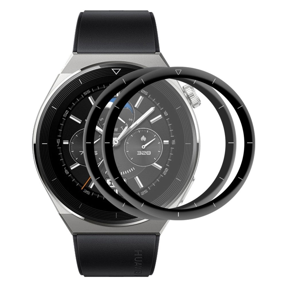 2stk Huawei Watch GT 3 Pro 46mm Plastik Skรฆrmbeskytter - Gennemsigtig#serie_376