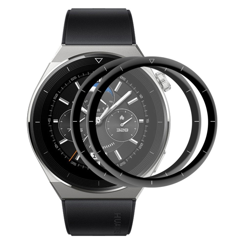 2stk Huawei Watch GT 3 Pro 46mm Plastik Skรฆrmbeskytter - Gennemsigtig#serie_384