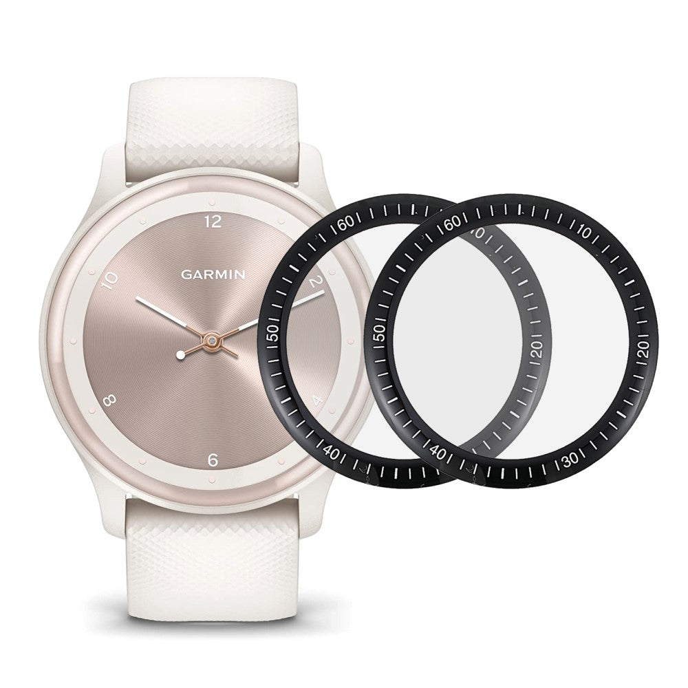 2stk Garmin Vivomove Sport Plastik Skรฆrmbeskytter - Gennemsigtig#serie_182
