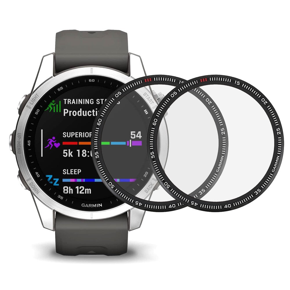 2stk Garmin Fenix 7S Plastik Skรฆrmbeskytter - Gennemsigtig#serie_188