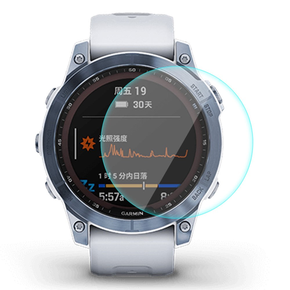 Garmin Fenix 7X Hรฆrdet Glas  9H Skรฆrmbeskytter - Gennemsigtig#serie_156