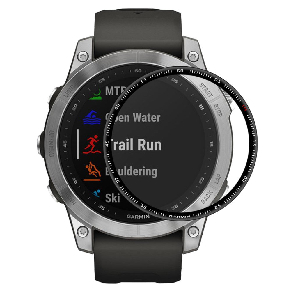 Garmin Fenix 7X Plastik  3D Kurvet Skรฆrmbeskytter - Gennemsigtig#serie_190