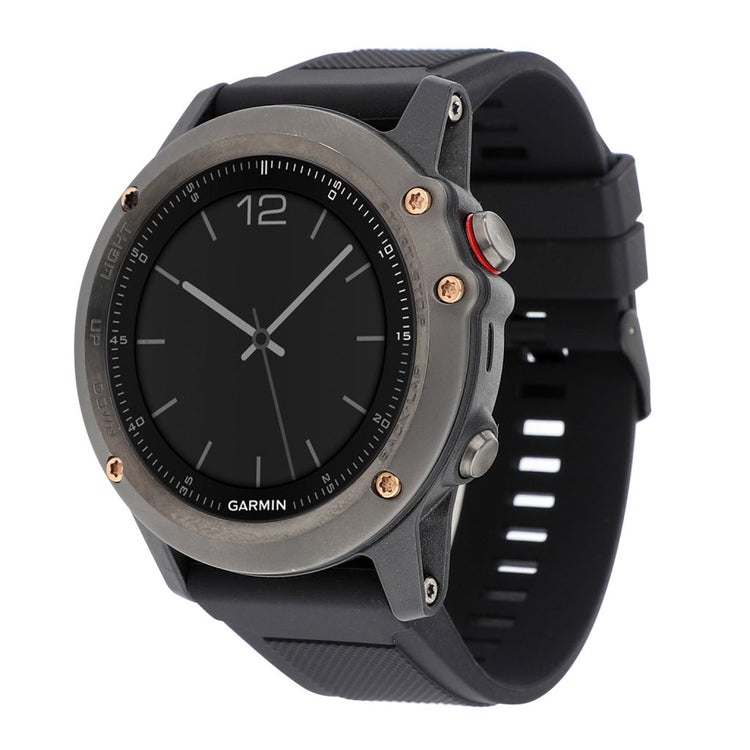 Garmin Fenix 3 / 3 HR / 5X silicone watch band - Black#serie_1