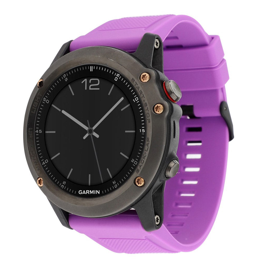 Garmin Fenix 3 / 3 HR / 5X silicone watch band - Purple#serie_10