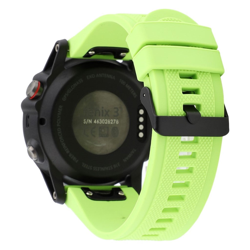 Smuk Garmin Fenix 5X / Garmin Tactix Charlie Silikone Rem - Grøn#serie_6