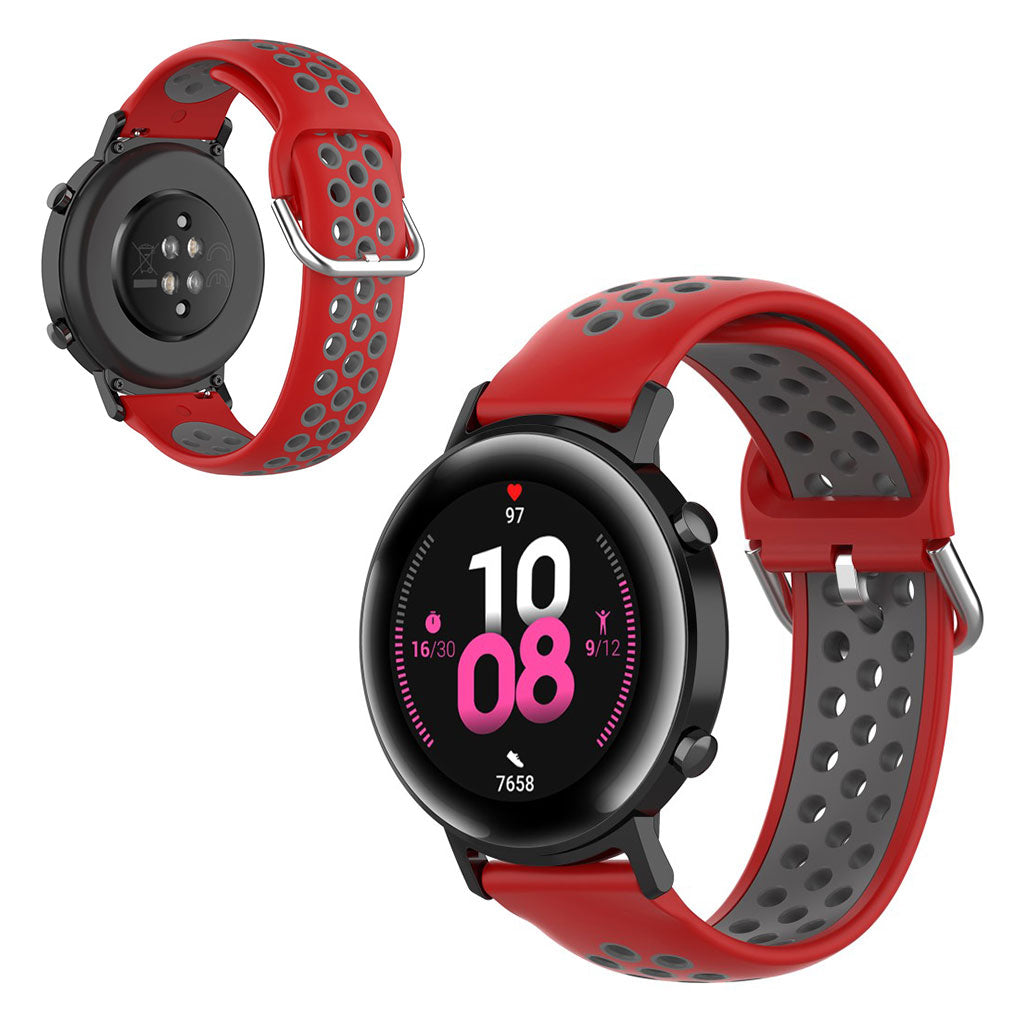 Honor MagicWatch 2 42mm / Huawei Watch GT2 42mm dual color watch band - Red / Grey#serie_3