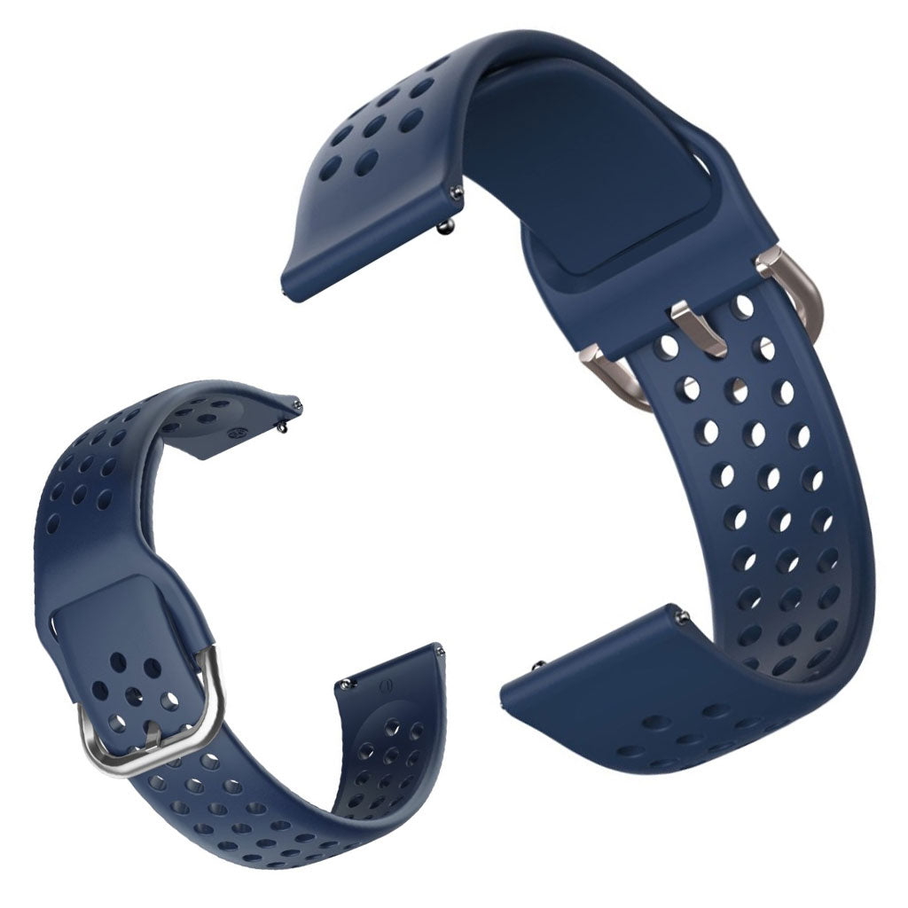 Silicone Watchband for Amazfit Youth and Huawei Watch GT 2 42mm - Dark Blue#serie_13
