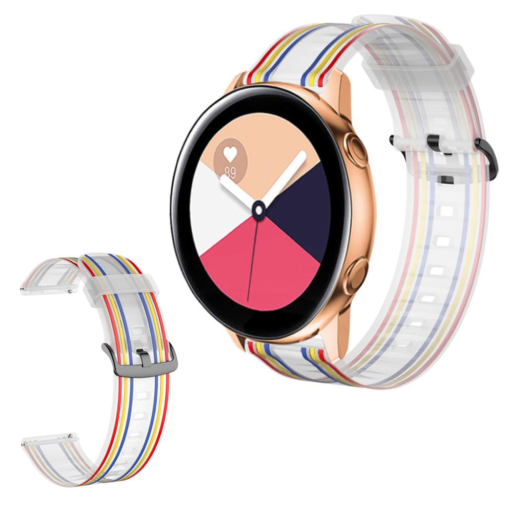 20mm Twill color watch band for Amazfit and Huawei watch - White / Colorful#serie_7