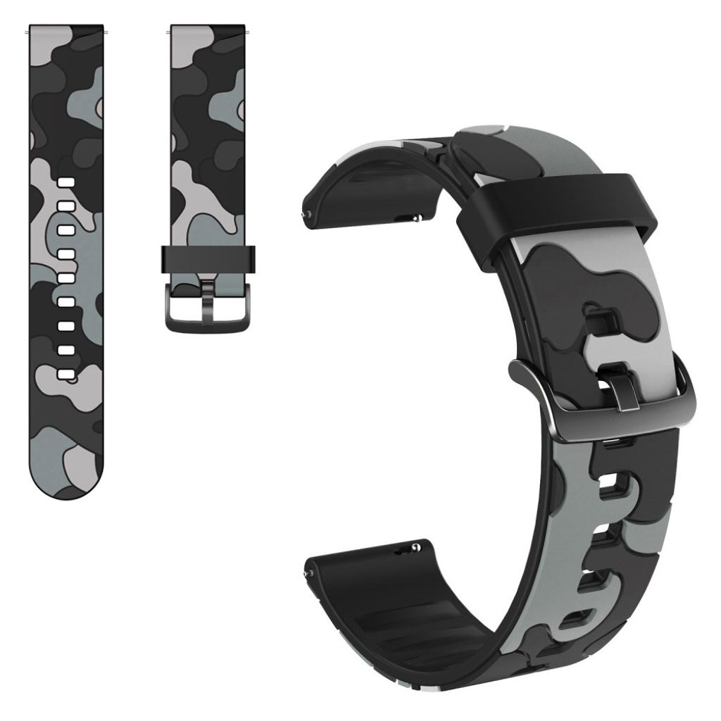 20mm Universal camouflage themed watch strap - Black#serie_4