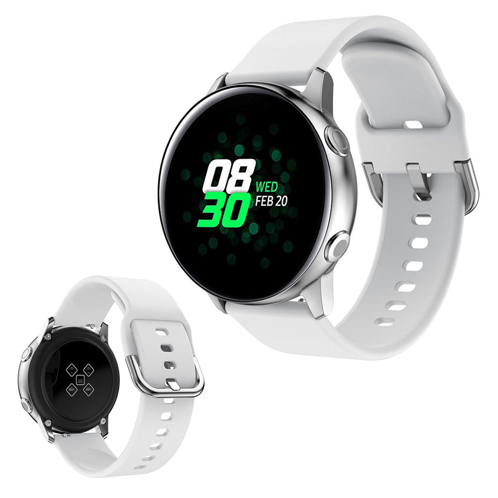 Silicone watch band for Amazfit GTS and Huawei Watch GT 2 42mm - White#serie_10