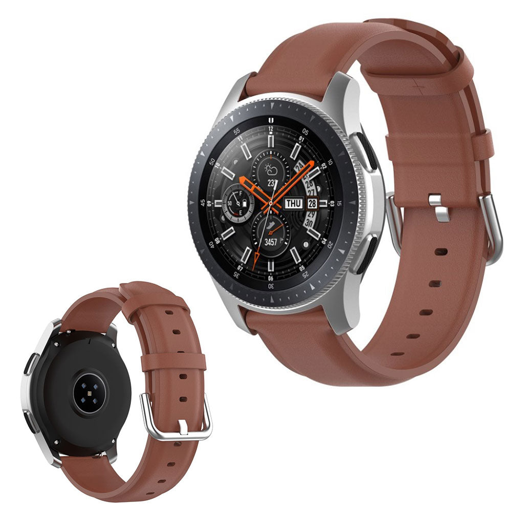 Genuine leather watch band for Samsung and Huawei watch - Brown#serie_7