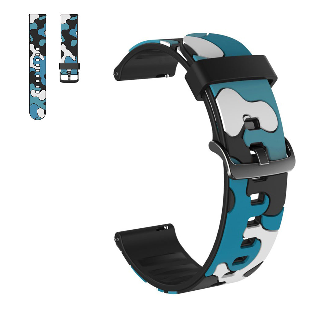 Camouflage theme watch band for your Huawei and Amazfit watch - Blue#serie_5