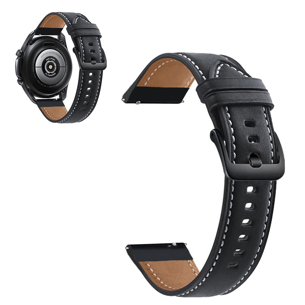 Universal cool genuine leather watch band - Black#serie_1