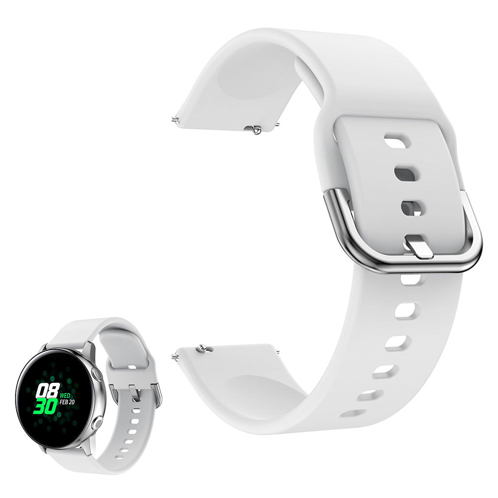 Universal smooth silicone watch band - White#serie_2
