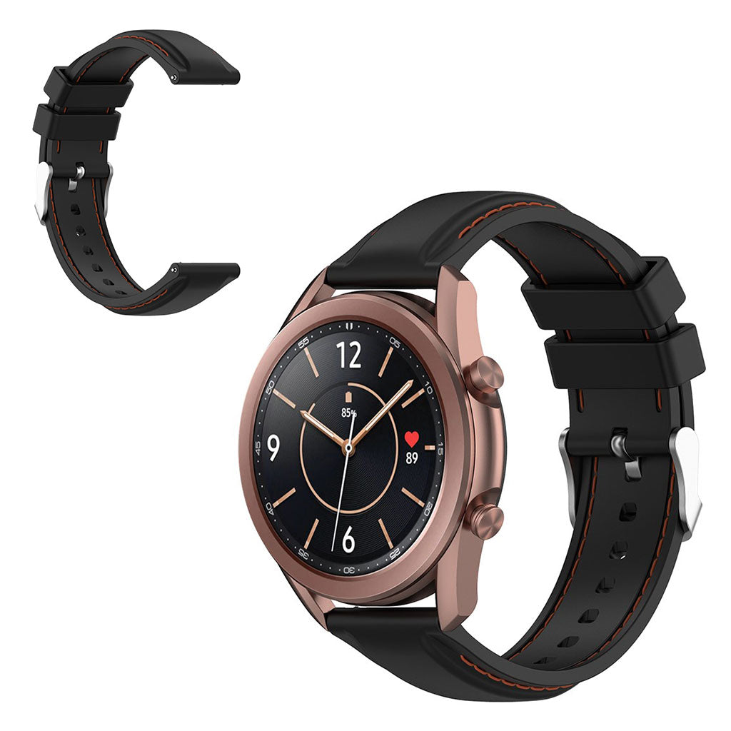 20mm Universal unique silicone watch band - Black#serie_4