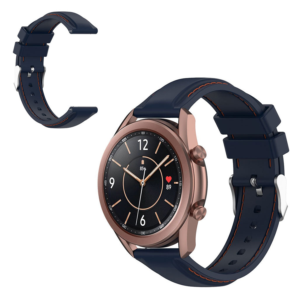 20mm Universal unique silicone watch band - Dark Blue#serie_8