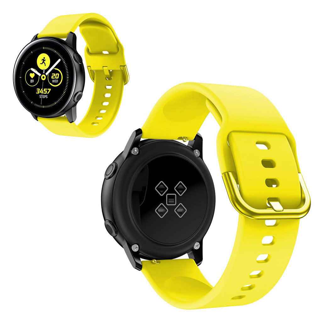 20mm Universal silicone watch band - Yellow#serie_7