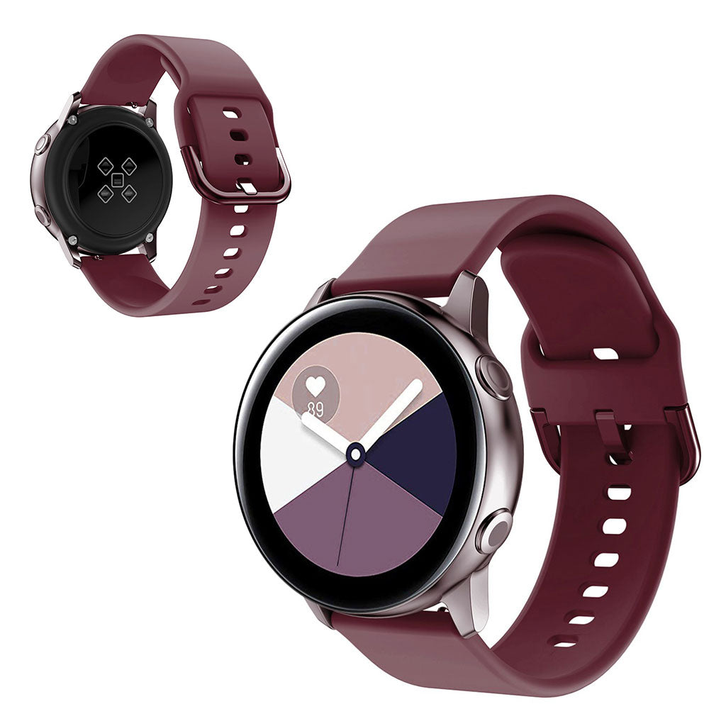 22mm Universal simple silicone watch band - Wine Red#serie_5