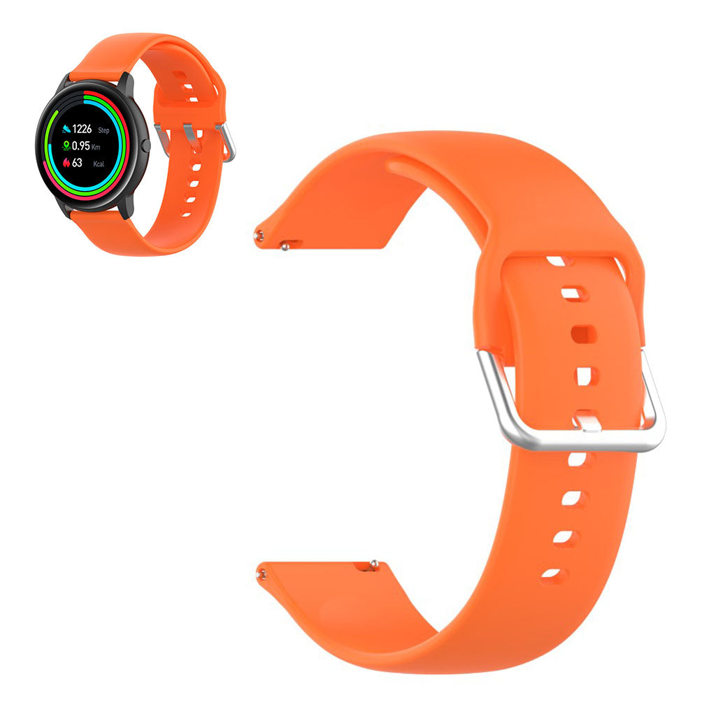 22mm Universal silicone sports watch band - Orange / Size: S#serie_3