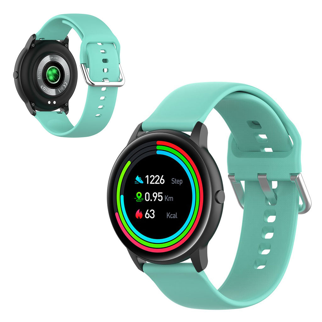 22mm Universal silicone sports watch band - Light Green / Size: L#serie_10