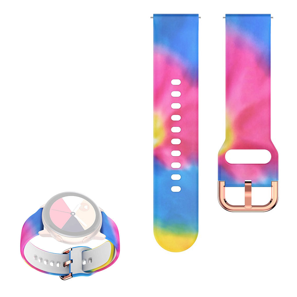 22mm Universal cool pattern silicone watch strap - Tie-dye Printing#serie_24