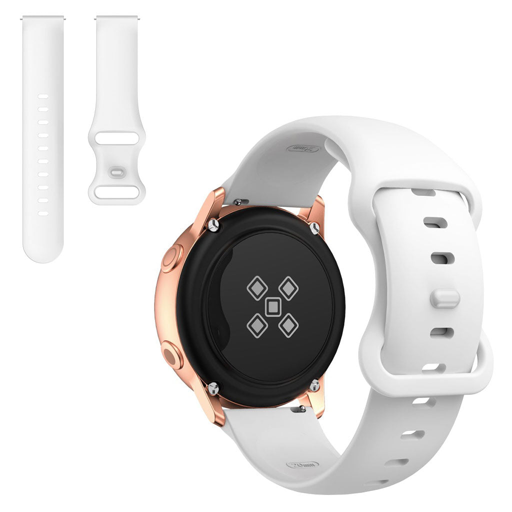 22mm Universal simple silicone watch strap - White#serie_2