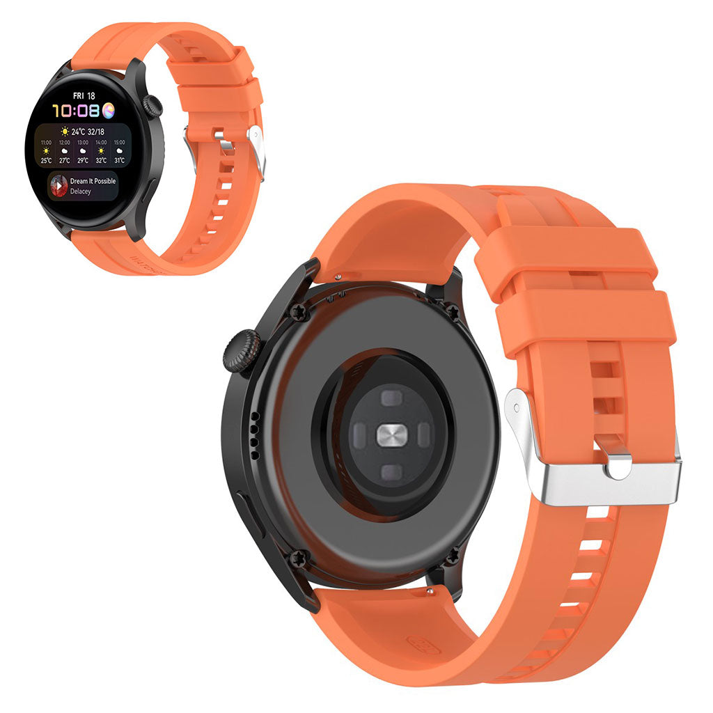 22mm Universal silicone watch strap - Orange#serie_8