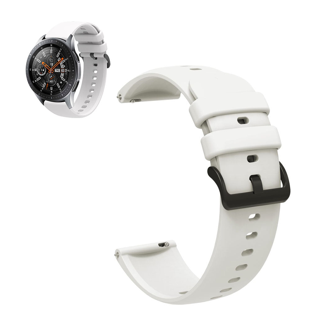 22mm Universal sporty silicone watch strap - White#serie_2
