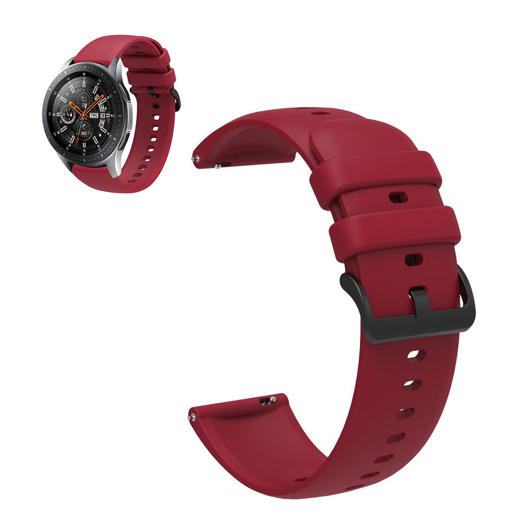 22mm Universal sporty silicone watch strap - Wine Red#serie_8