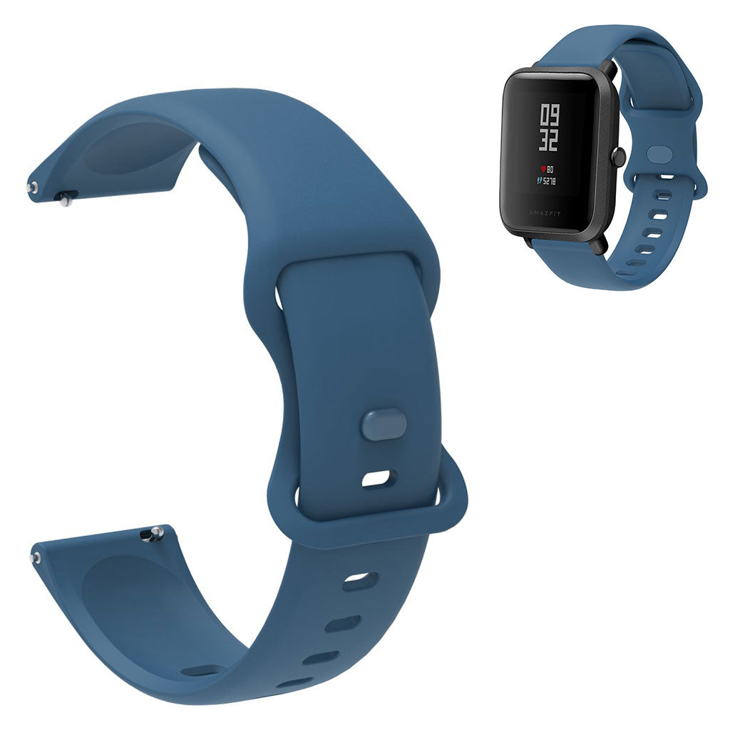 20mm Universal simple color silicone watch strap - Navy Blue#serie_6