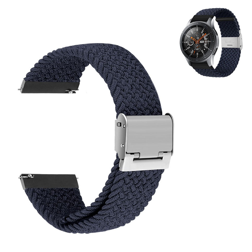 22mm Universal elastic nylon watch strap - Midnight Blue#serie_22