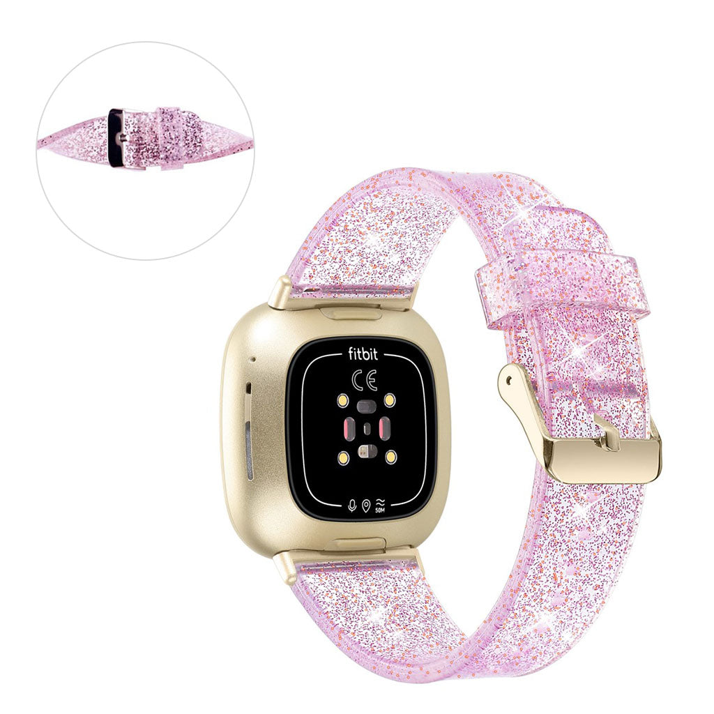 Fitbit Sense / Versa 3 glittering powder TPU watch strap - Rose#serie_3