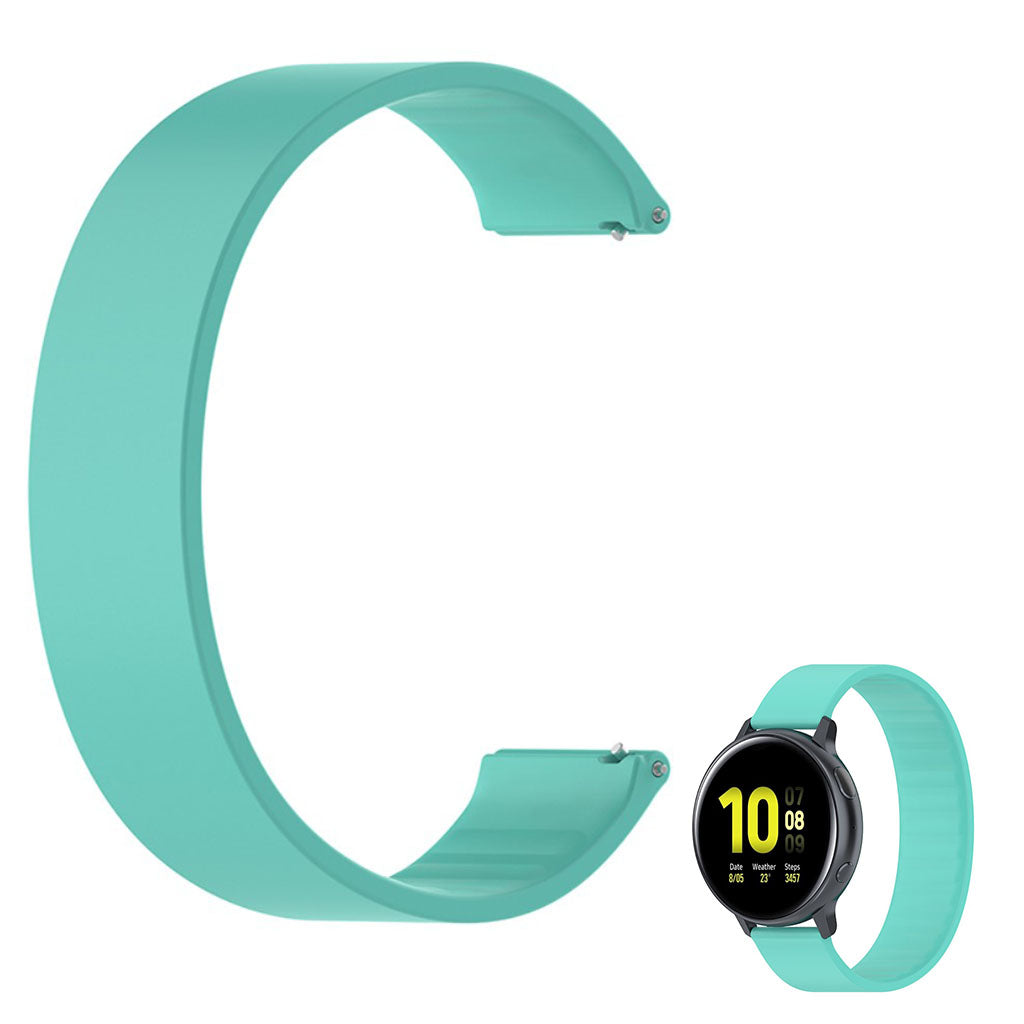 20mm Universal elastic replacement silicone watch strap - Lake Blue / Size: 170mm#serie_4