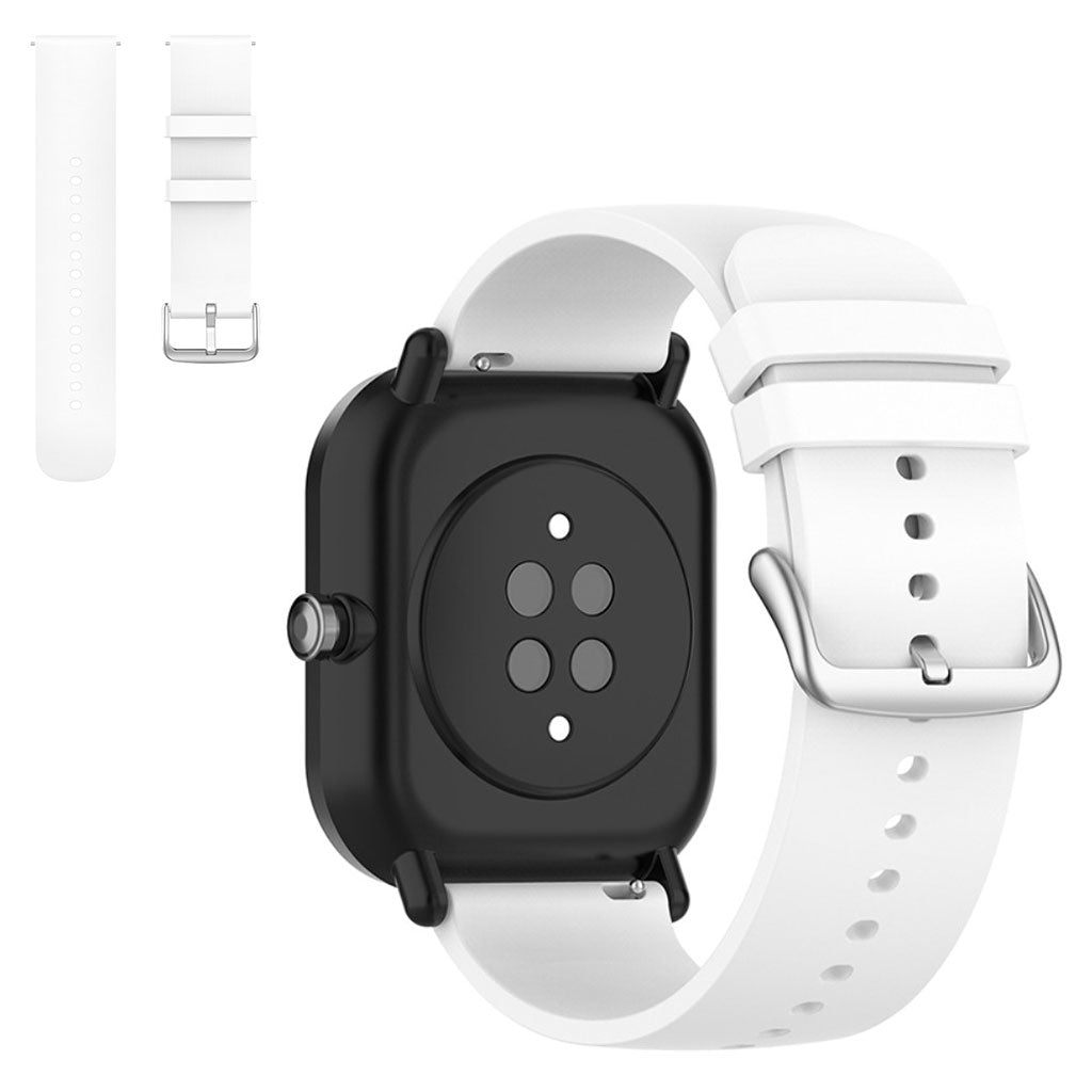 20mm Universal silicone replacement watch strap - White#serie_2