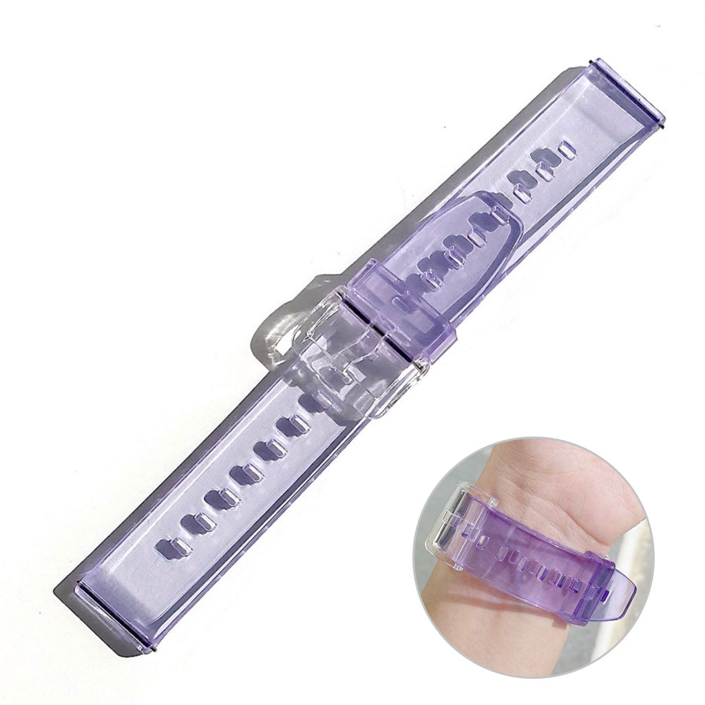 20mm Universal lovely transparent style watch strap - Purple#serie_5