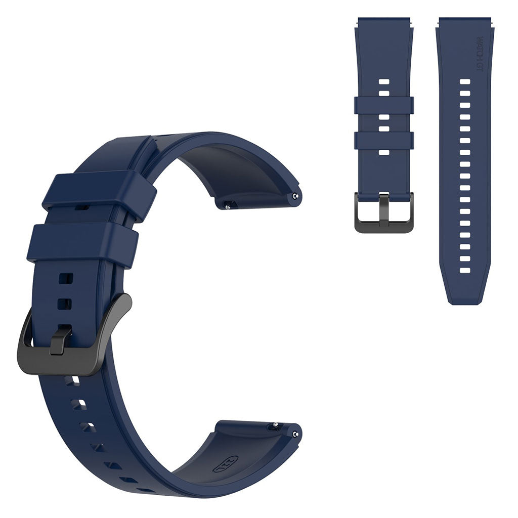 22mm Universal silicone watch strap - Navy Blue#serie_11