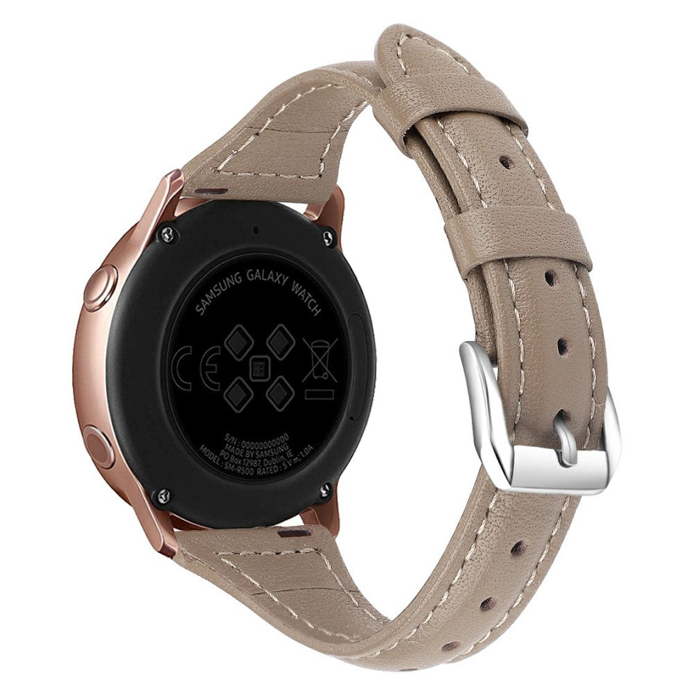 20mm Universal simple genuine leather watch strap with - Grey#serie_7