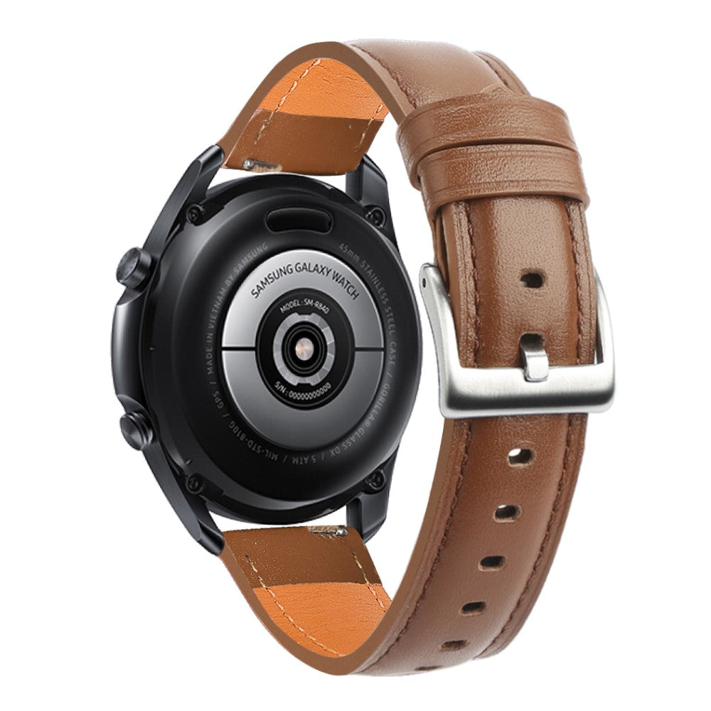 20mm Universal cowhide leather watch strap - Brown#serie_5