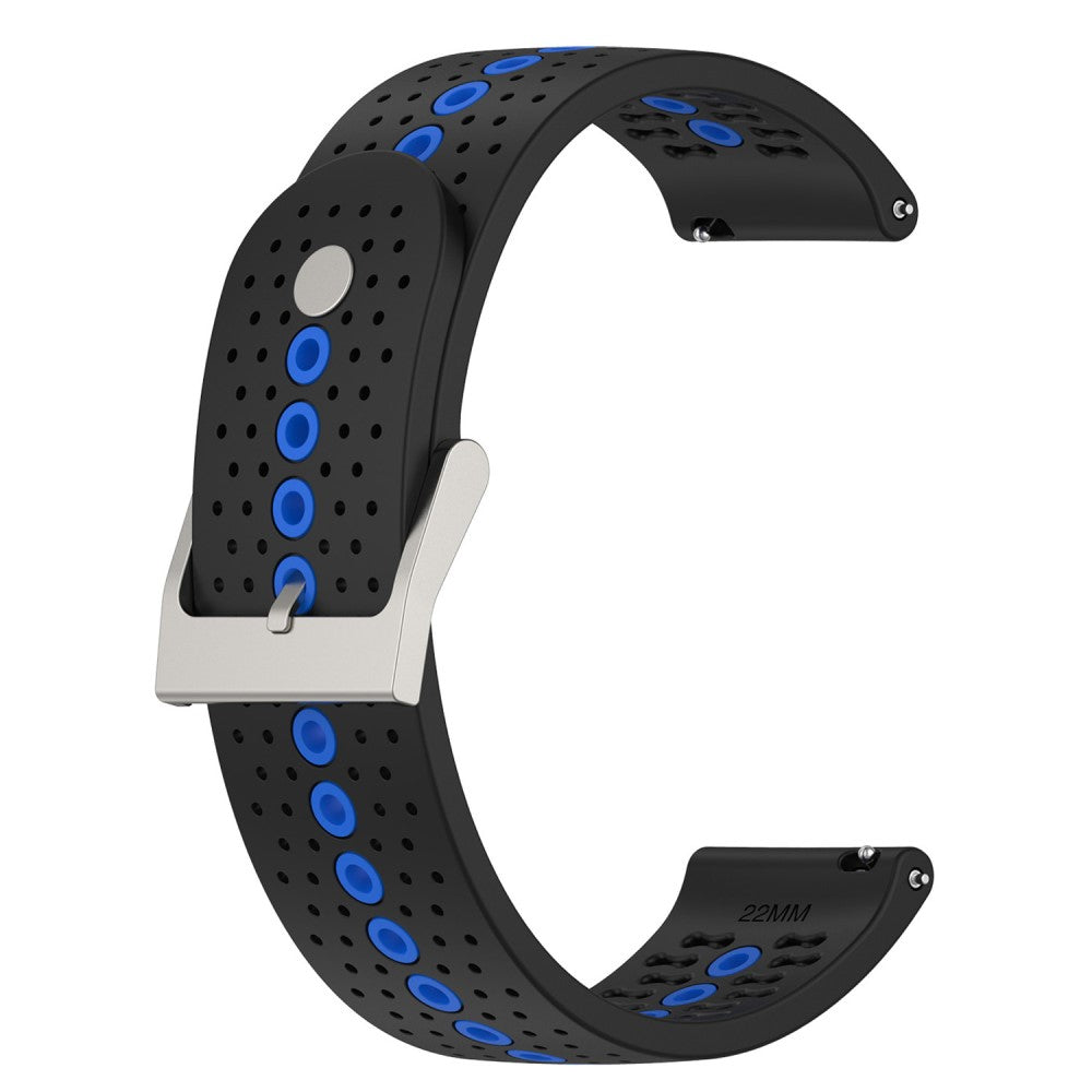 20mm Universal bi-color silicone watch strap - Black / Blue#serie_2