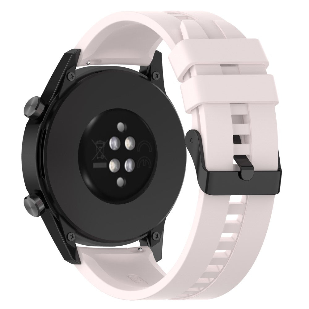 20mm Universal silicone watch strap - Black Steel Buckle / Light Pink#serie_5