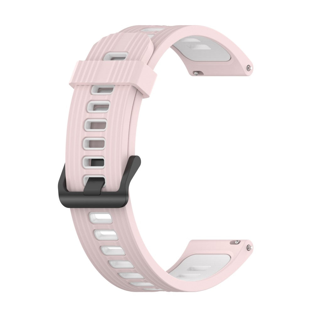 22mm Universal dual-color silicone watch strap - Pink / White#serie_3