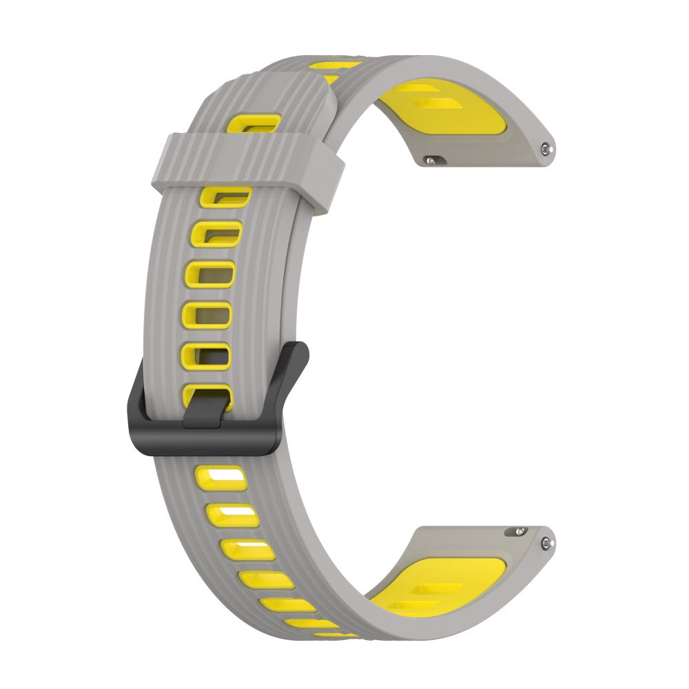 22mm Universal dual-color silicone watch strap - Grey / Yellow#serie_6
