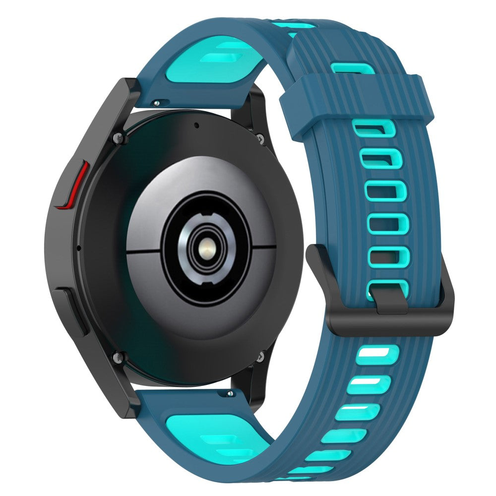 20mm Universal bi-color silicone watch strap - Blue / Teal#serie_8