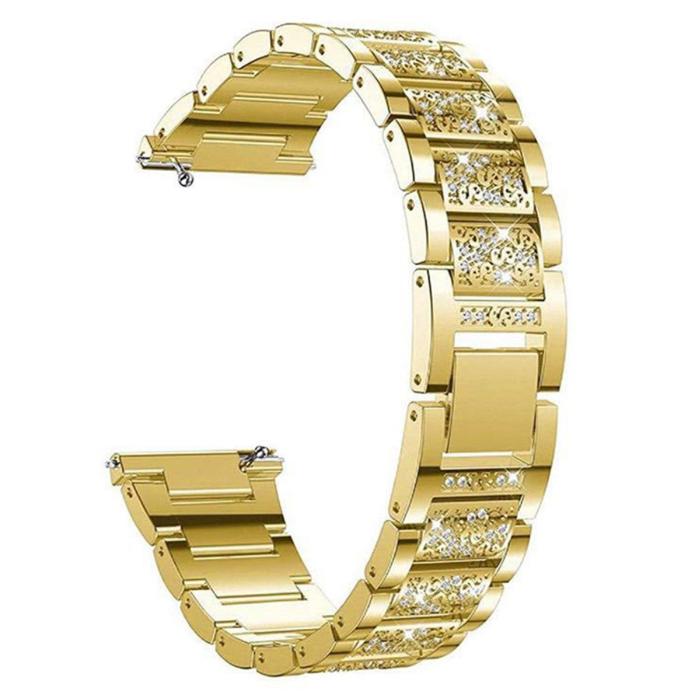 18mm Universal 3-bead rhinestone décor watch strap - Gold#serie_5
