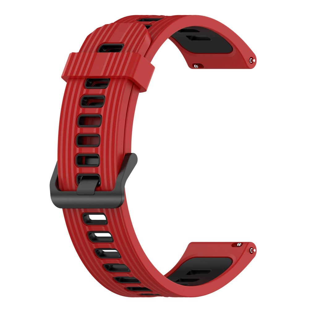 20mm Universal bi-color silicone watch strap - Red / Black#serie_4