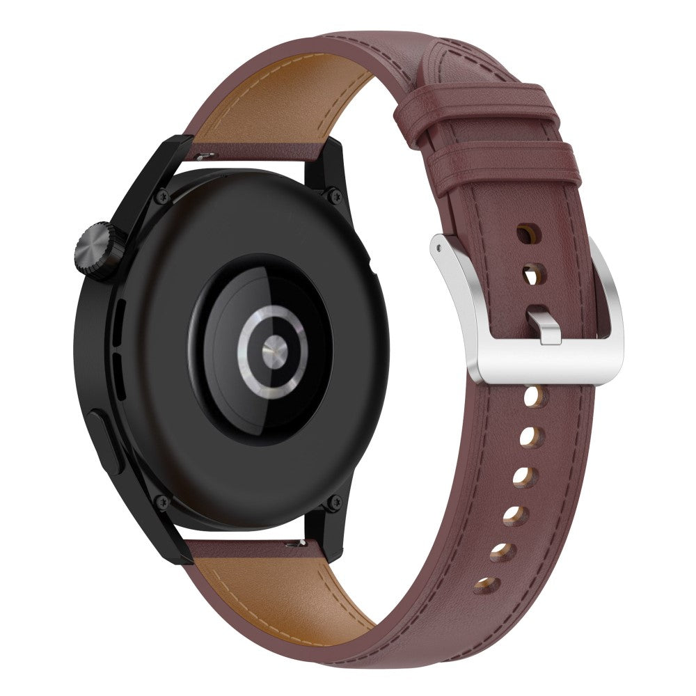 22mm Universal stitching line style cowhide watch strap - Dark Brown#serie_5