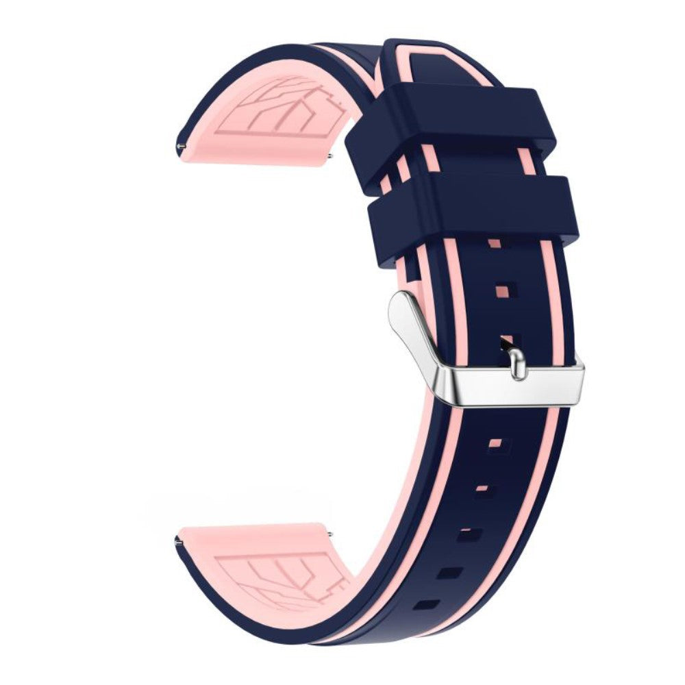 22mm Universal cool design silicone watch strap - Midnight Blue Pink#serie_7
