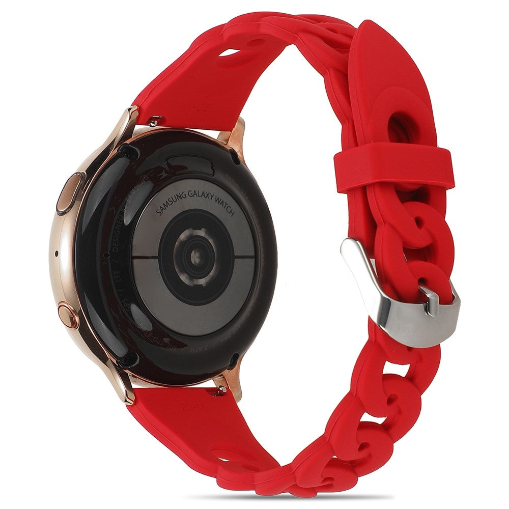 20mm Universal cool circle design silicone watch strap - Red#serie_5