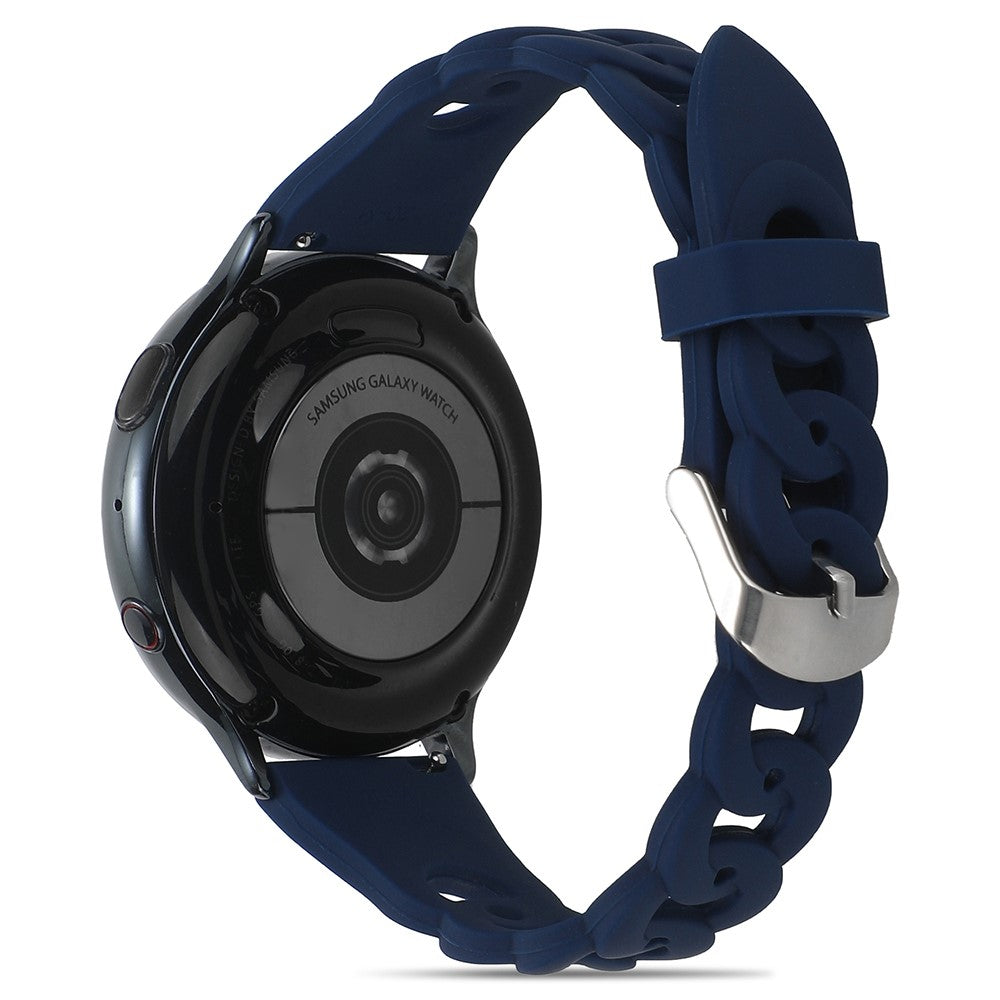 20mm Universal cool circle design silicone watch strap - Midnight Blue#serie_9